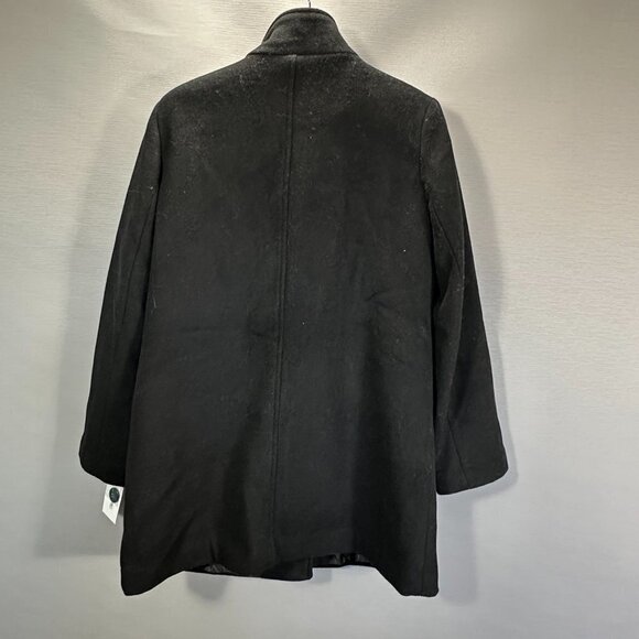 Lauren Ralph Lauren Black Label Wool Peacoat Womens 8 Black Tab Front Button NEW - Picture 11 of 13